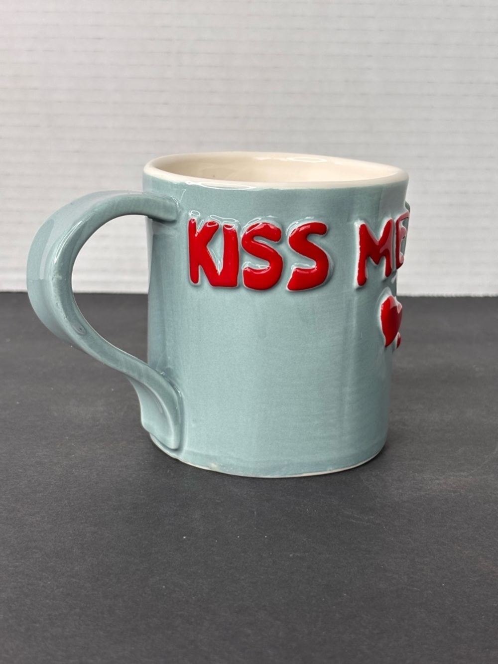 NWT Anthropologie x L&Clay “Kiss Me Instead” Mug